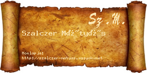 Szalczer Mátyás névjegykártya